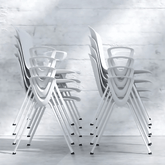 Flish-B Stackable Plastic Public Training Chair with Armrest - Gavisco Office Furniture